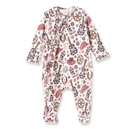 Cowgirl Cutie Bamboo Zipper Western Romper