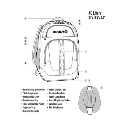 HOOey "Ox" Flag (Grey/Black) - Backpack