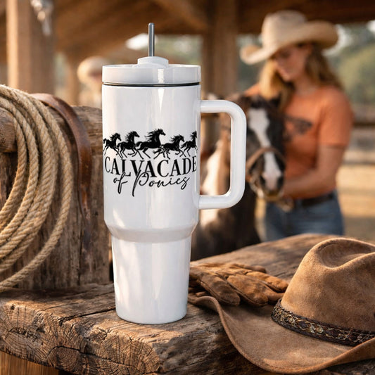 Cavalcade Of Ponies - Insulated 40oz Tumbler w/ Handle