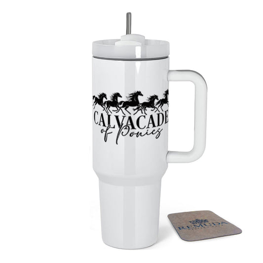 Cavalcade Of Ponies - Insulated 40oz Tumbler w/ Handle