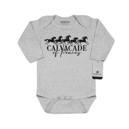 Cavalcade Of Ponies - Infant Baby One Piece Western Romper