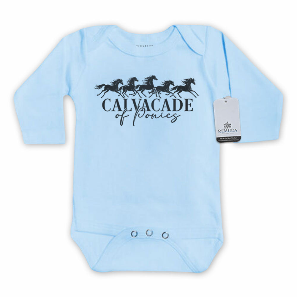 Cavalcade Of Ponies - Infant Baby One Piece Western Romper
