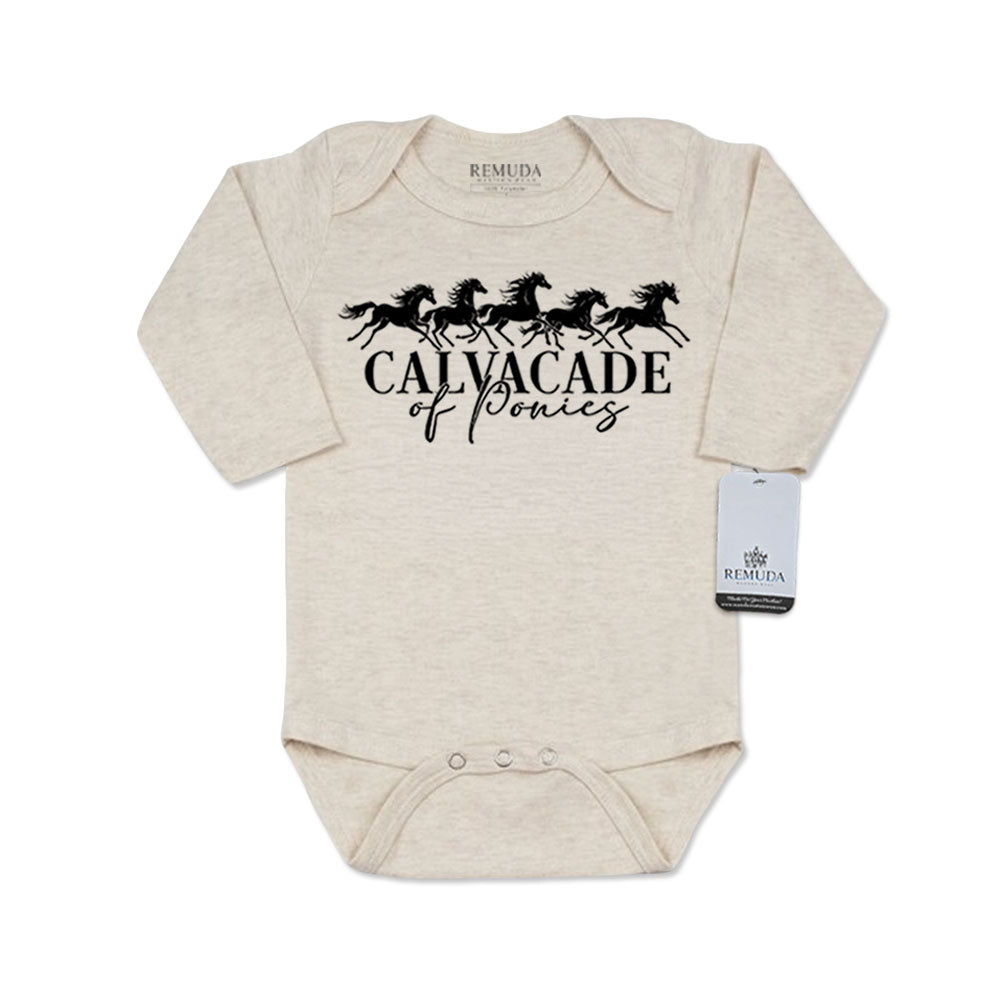Cavalcade Of Ponies - Infant Baby One Piece Western Romper