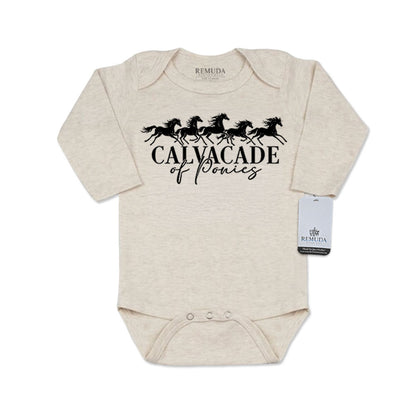 Cavalcade Of Ponies - Infant Baby One Piece Western Romper