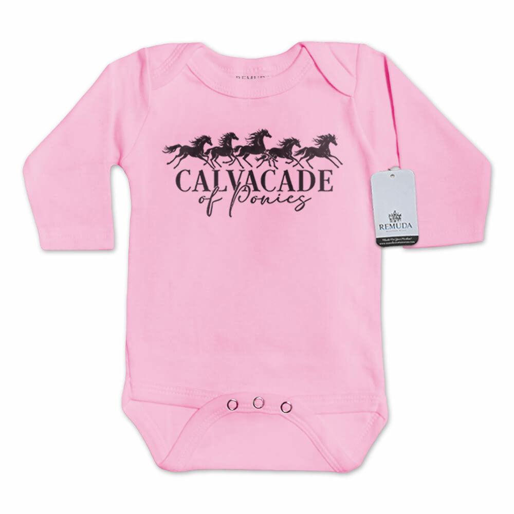 Cavalcade Of Ponies - Infant Baby One Piece Western Romper