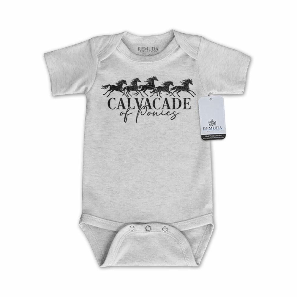 Cavalcade Of Ponies - Infant Baby One Piece Western Romper