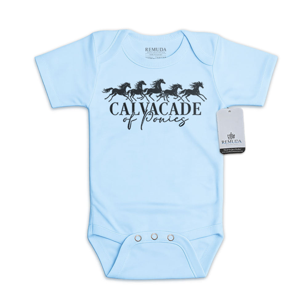 Cavalcade Of Ponies - Infant Baby One Piece Western Romper