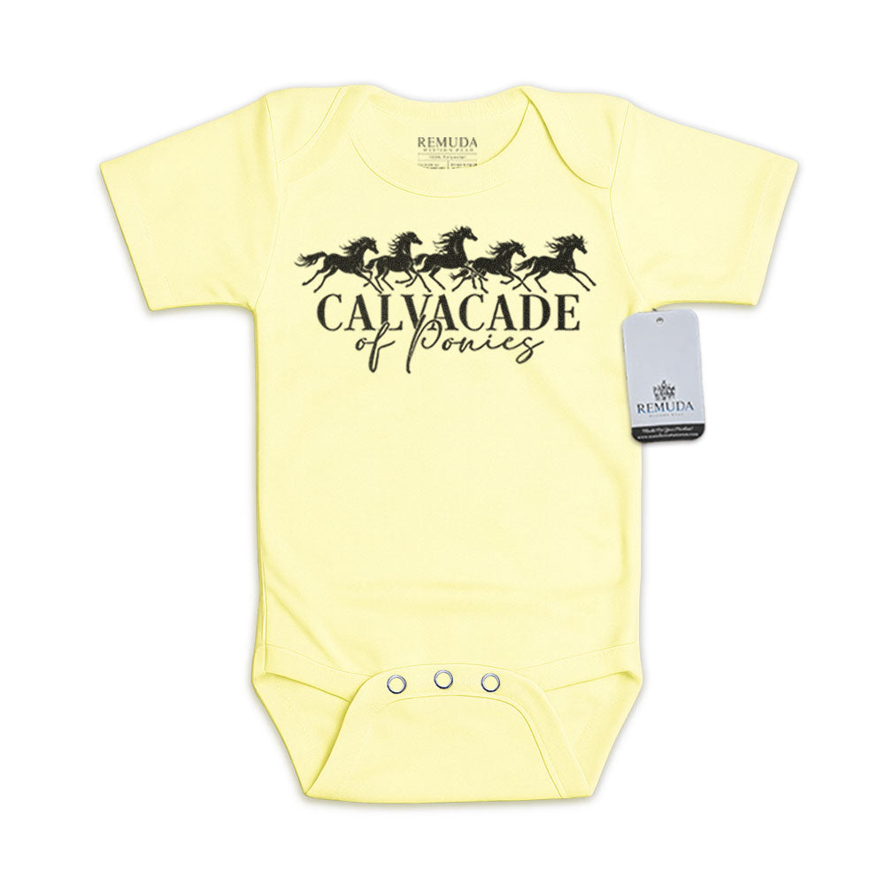 Cavalcade Of Ponies - Infant Baby One Piece Western Romper