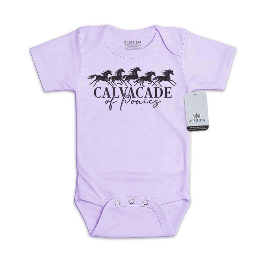 Cavalcade Of Ponies - Infant Baby One Piece Western Romper