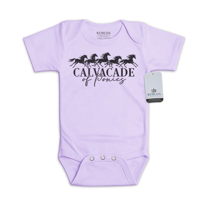 Cavalcade Of Ponies - Infant Baby One Piece Western Romper