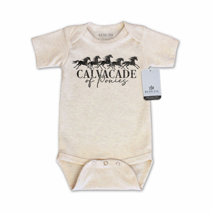 Cavalcade Of Ponies - Infant Baby One Piece Western Romper