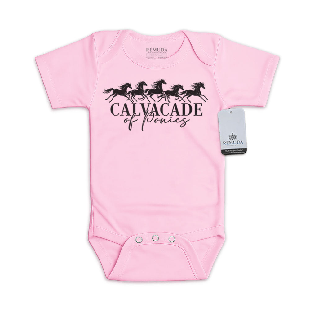 Cavalcade Of Ponies - Infant Baby One Piece Western Romper