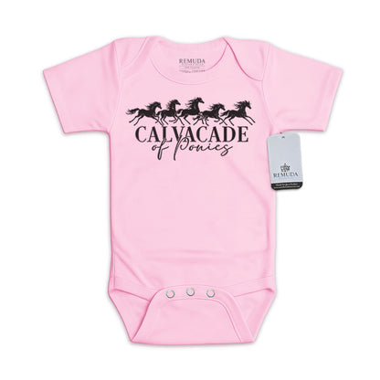 Cavalcade Of Ponies - Infant Baby One Piece Western Romper
