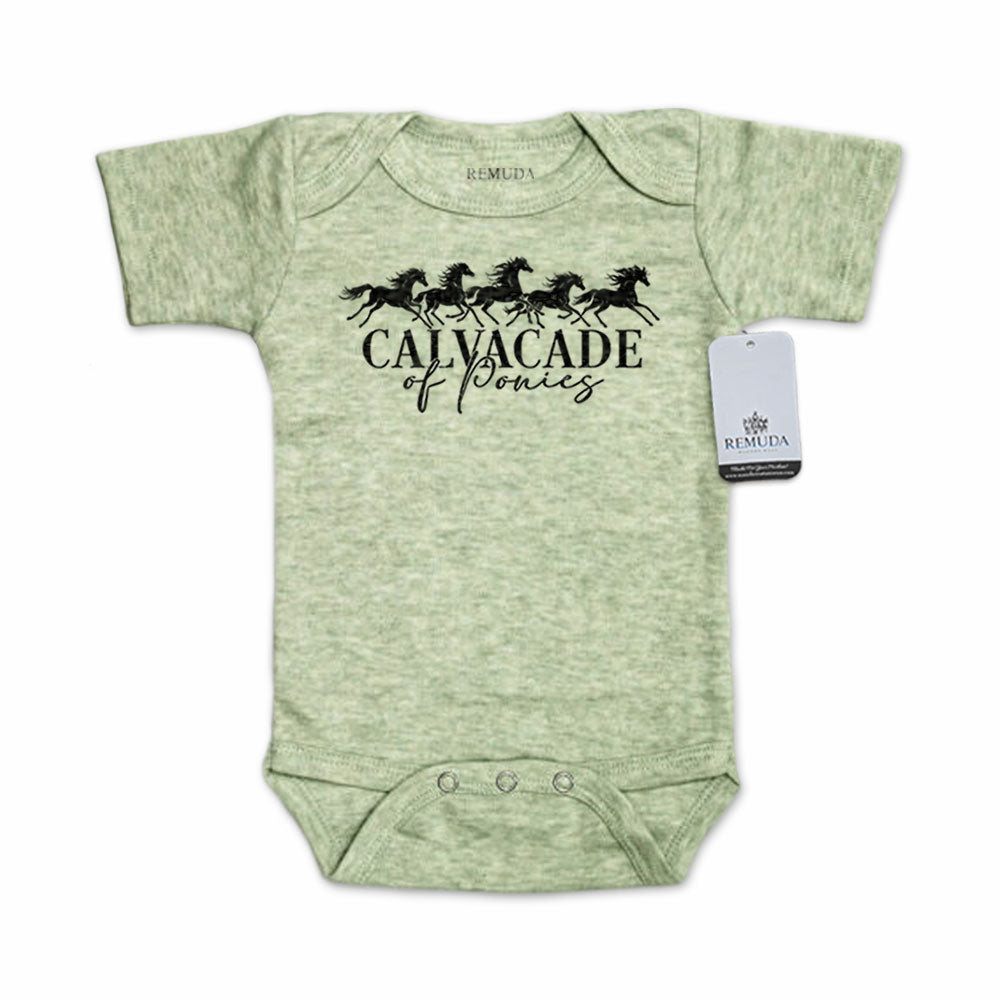Cavalcade Of Ponies - Infant Baby One Piece Western Romper