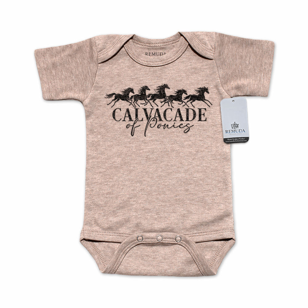 Cavalcade Of Ponies - Infant Baby One Piece Western Romper