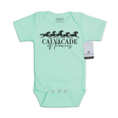 Cavalcade Of Ponies - Infant Baby One Piece Western Romper
