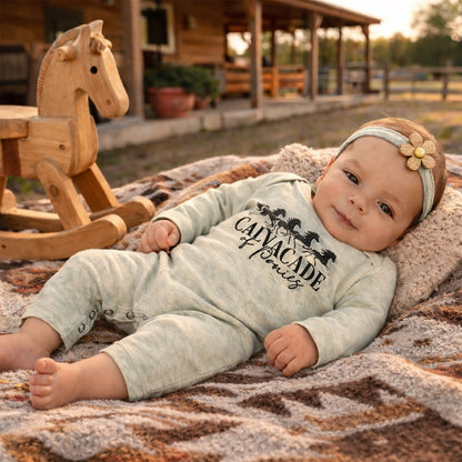Cavalcade Of Ponies - Infant One-Piece Footed Pajamas W/Mittens