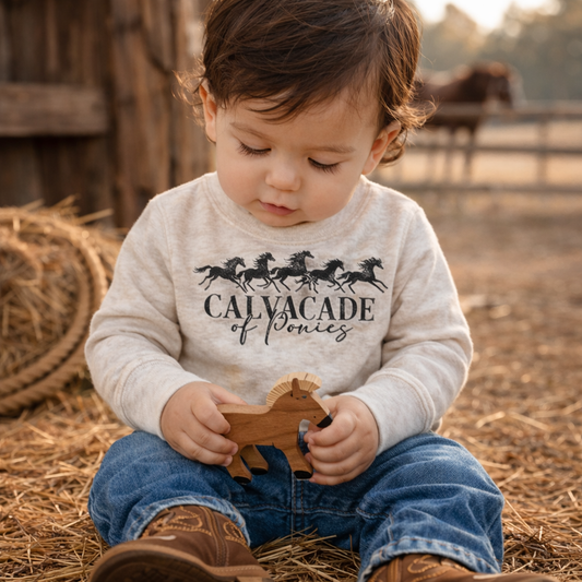 Cavalcade Of Ponies - Infant Long Sleeve Pullover Shirt
