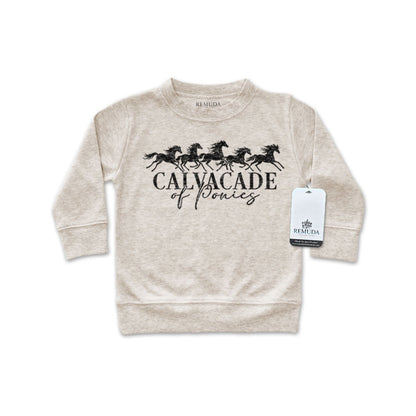 Cavalcade Of Ponies - Infant Long Sleeve Pullover Shirt