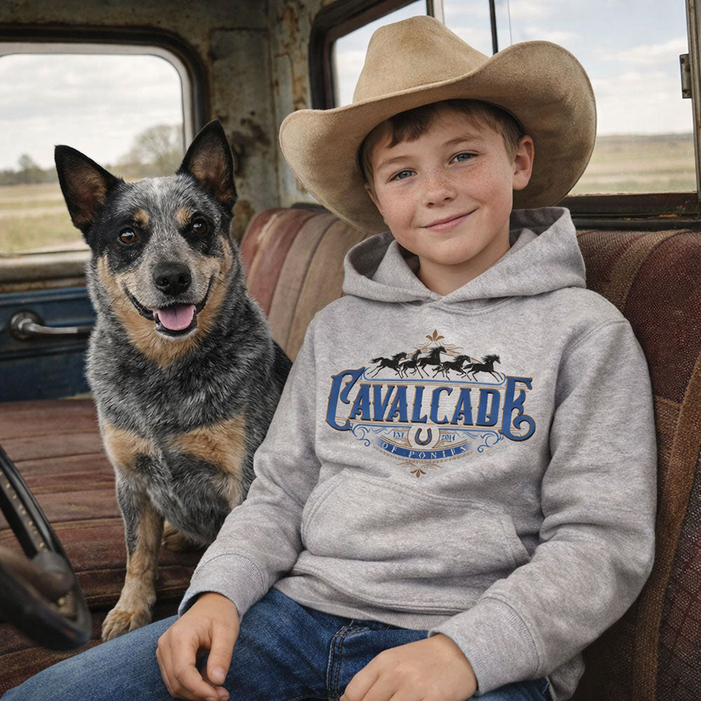 Cavalcade Of Ponies (Ornate) - Youth Pullover Hoodie