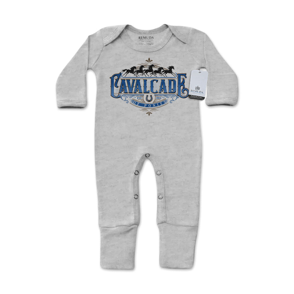 Cavalcade Of Ponies (Ornate) - Infant One-Piece Footed Pajamas W/Mittens