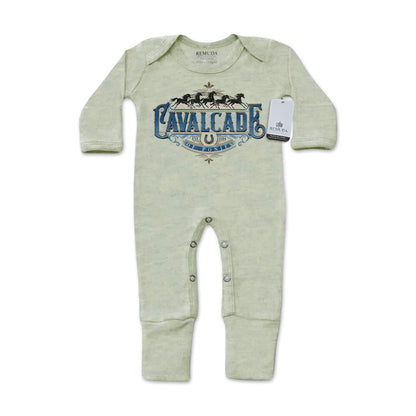 Cavalcade Of Ponies (Ornate) - Infant One-Piece Footed Pajamas W/Mittens