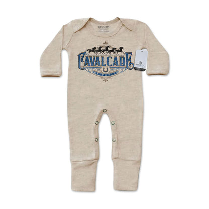 Cavalcade Of Ponies (Ornate) - Infant One-Piece Footed Pajamas W/Mittens