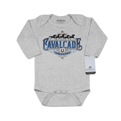 Cavalcade Of Ponies (Ornate) - Infant Baby One Piece Western Romper