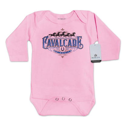 Cavalcade Of Ponies (Ornate) - Infant Baby One Piece Western Romper