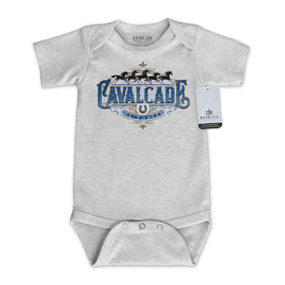 Cavalcade Of Ponies (Ornate) - Infant Baby One Piece Western Romper