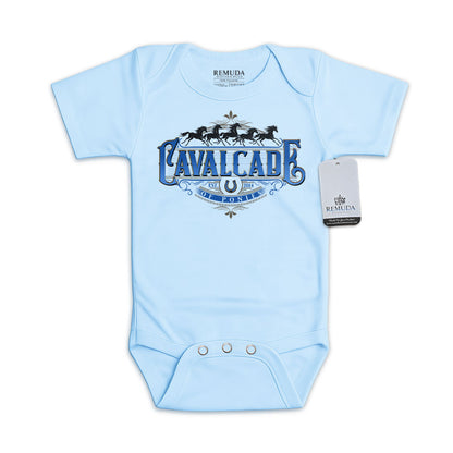 Cavalcade Of Ponies (Ornate) - Infant Baby One Piece Western Romper