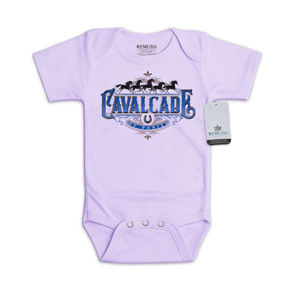 Cavalcade Of Ponies (Ornate) - Infant Baby One Piece Western Romper
