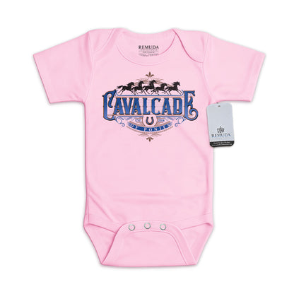 Cavalcade Of Ponies (Ornate) - Infant Baby One Piece Western Romper