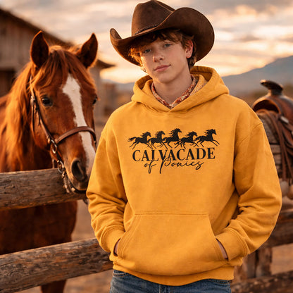 Cavalcade Of Ponies - Youth Pullover Hoodie