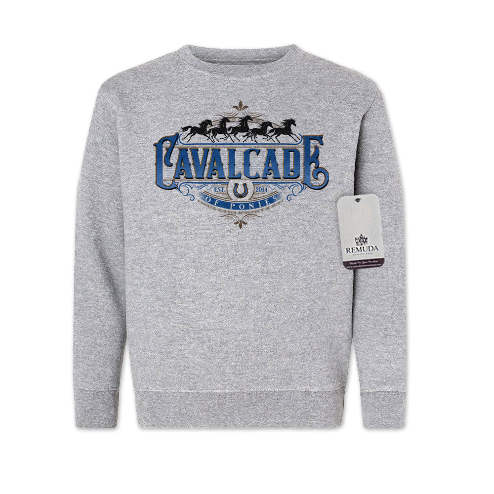 Cavalcade Of Ponies (Ornate) - Youth Kids Sweatshirt