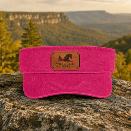 Spruce Creek Acres - Genuine Leather Patch Adult Visor