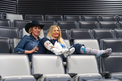 Cosmic Cowgirl Light Blue Performance Boot Socks