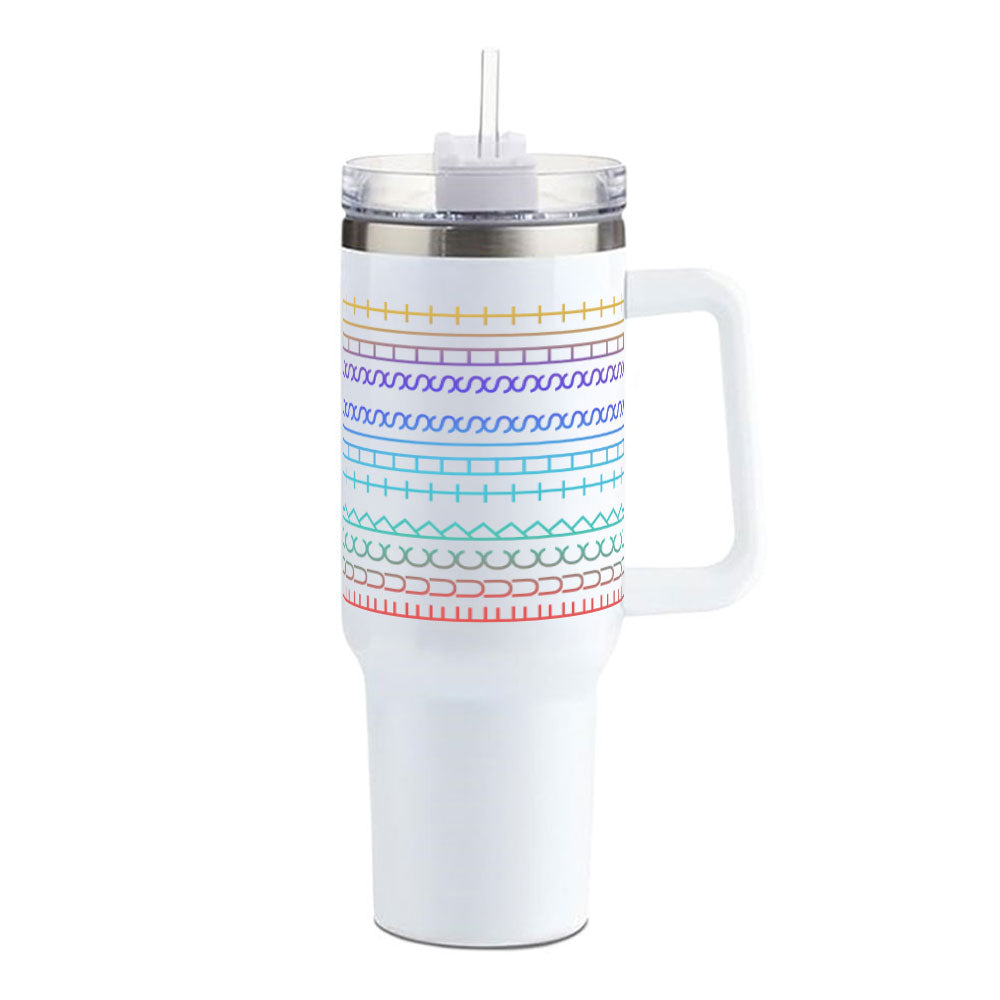 Sideways Mood Insulated 40oz Sarcastic Tumbler w/ Handle Multicolor