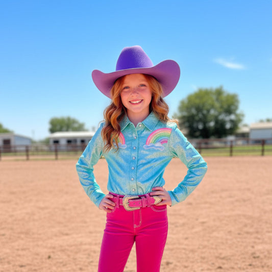 Mystical - Girls Pearl Snap Rodeo Shirt