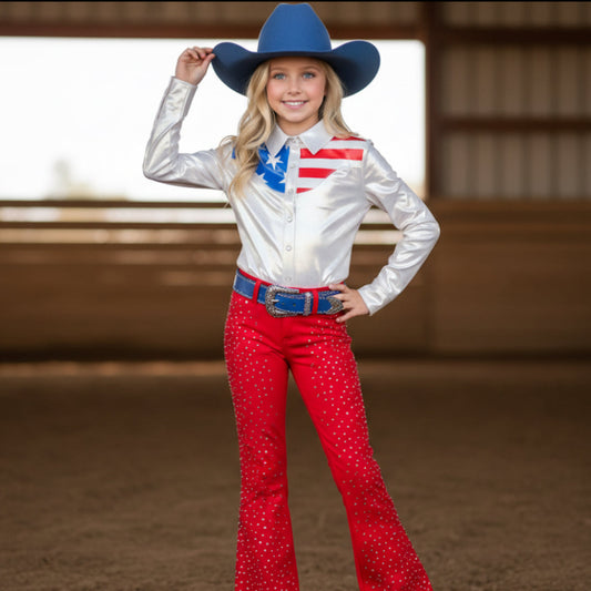 God's Country Girls Western Pearl Snap Rodeo Shirt