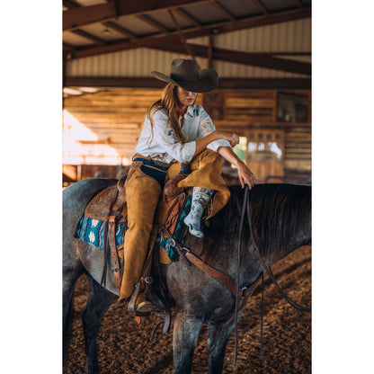 Cosmic Cowgirl Light Blue Performance Boot Socks