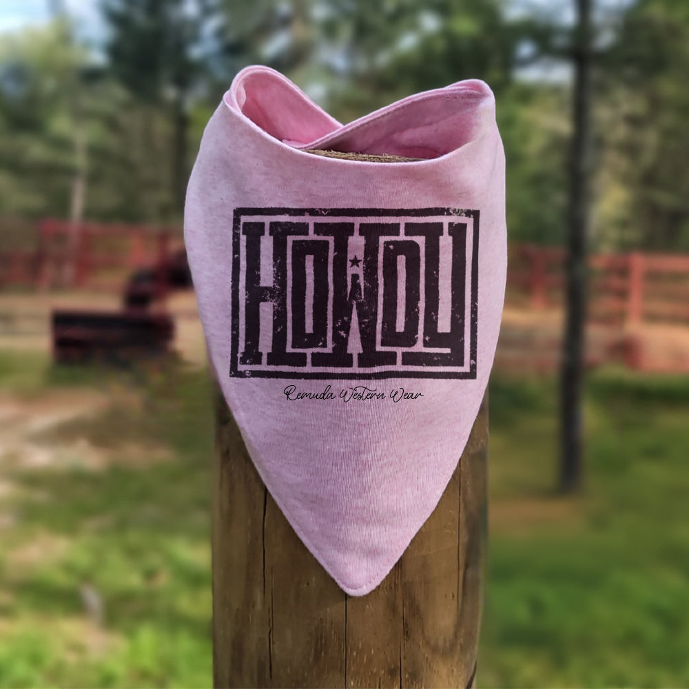 Say 'Howdy' to mess-free meals with our pink infant bandana style western bib. Perfect for your little cowboy or cowgirl.