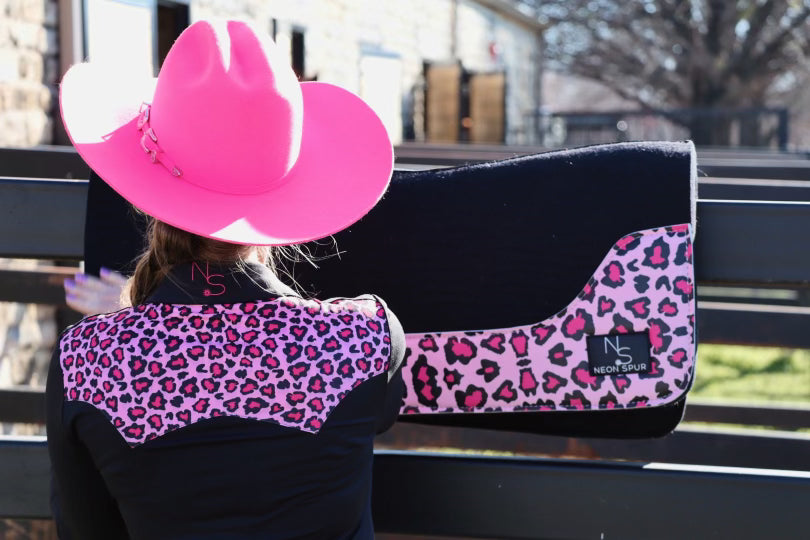Catty Cowgirl Western Pearl Snap Pink Black Leopard Rodeo Shirt
