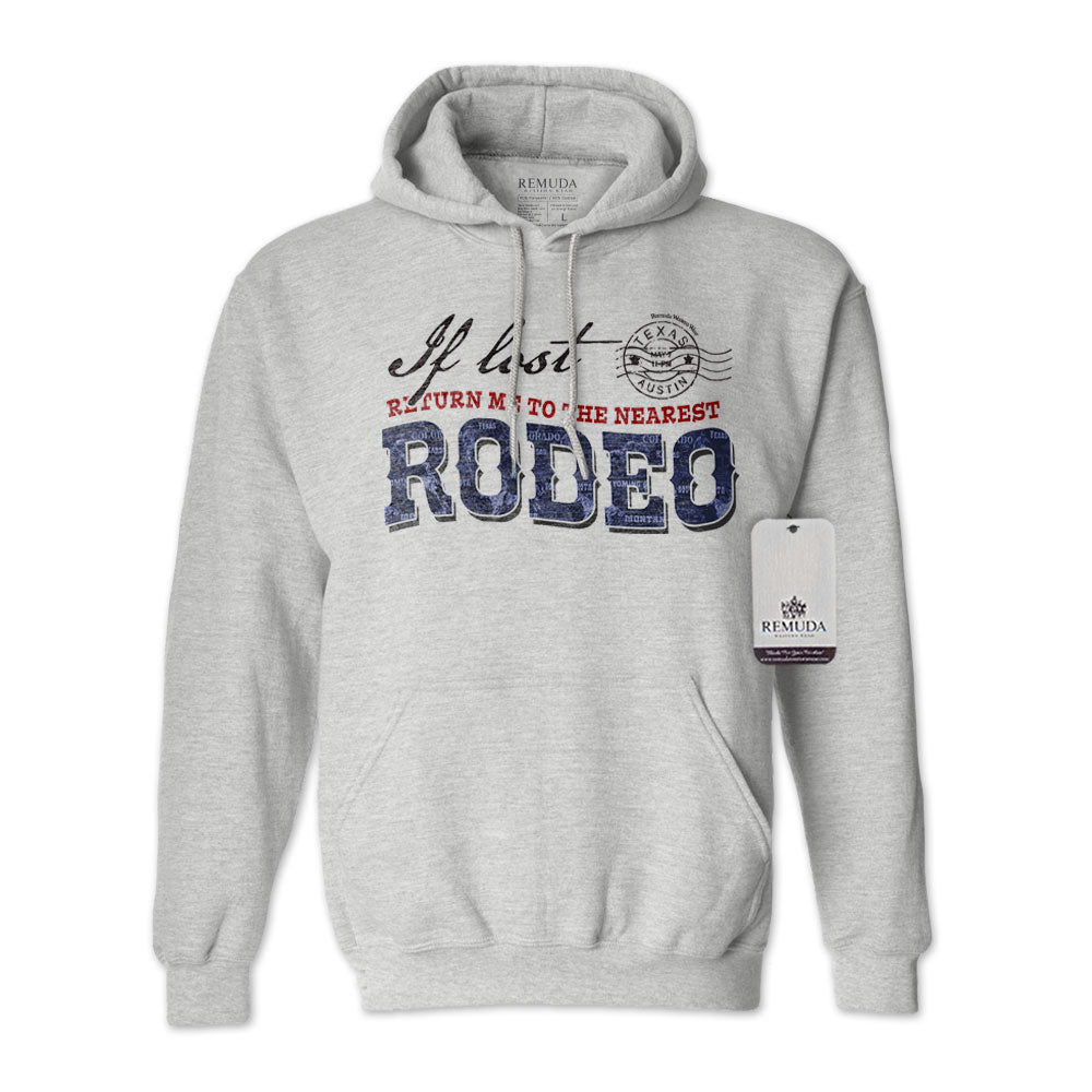 If Lost Return Me To The Nearest Rodeo Adult Unisex Western Hoodie Ash Gray