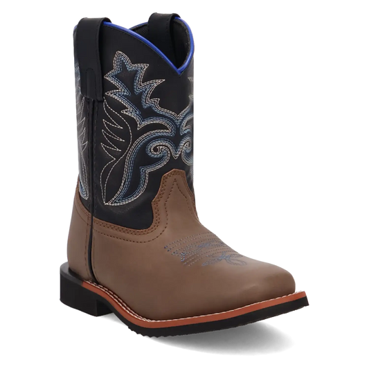Laredo Bexley Little Kids / Big Kids Black, Brown, and Blue Cowboy Boots