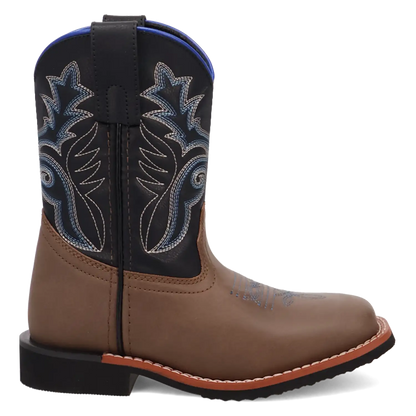 Laredo Bexley Little Kids / Big Kids Black, Brown, and Blue Cowboy Boots