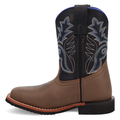 Laredo Bexley Little Kids / Big Kids Black, Brown, and Blue Cowboy Boots