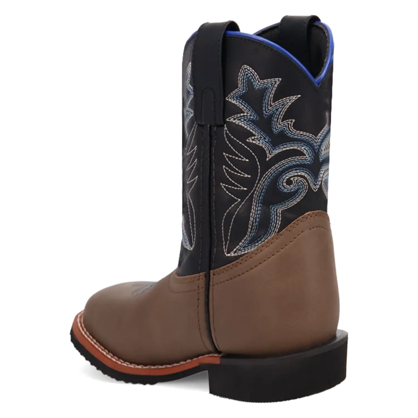 Laredo Bexley Little Kids / Big Kids Black, Brown, and Blue Cowboy Boots Back
