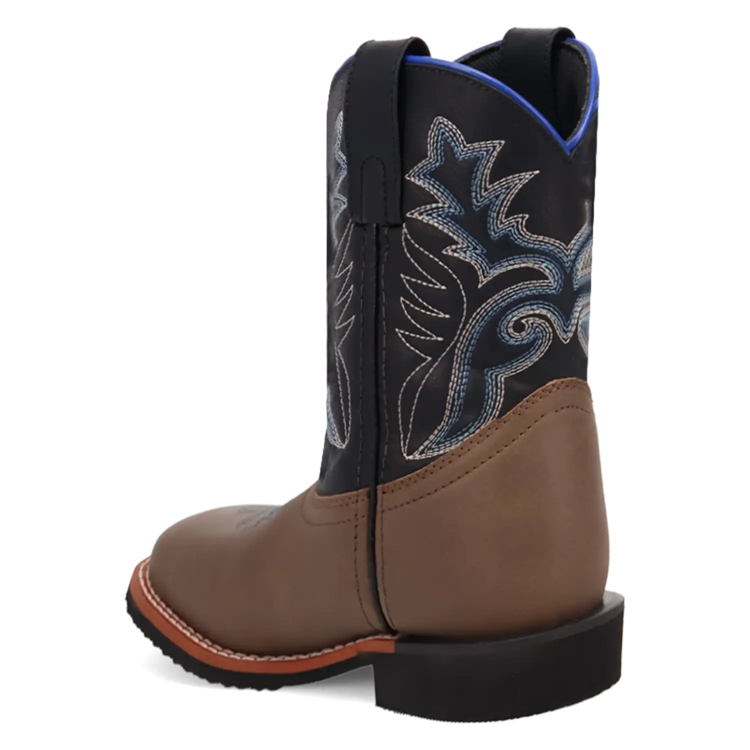 Laredo Bexley Little Kids / Big Kids Black, Brown, and Blue Cowboy Boots Back