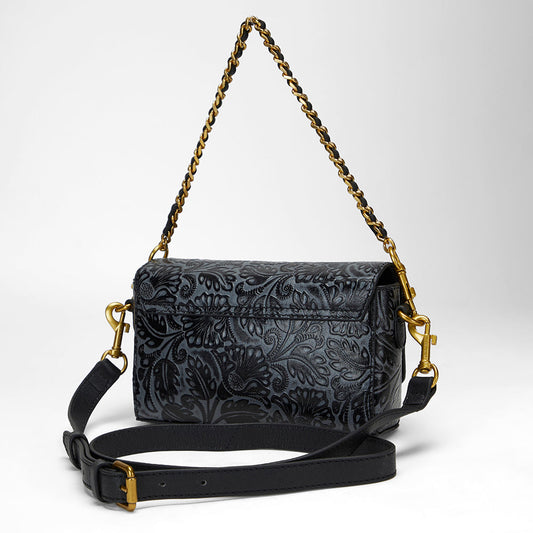 Loyal West SAVI MINI BAG IN CALF LEATHER - BLACK